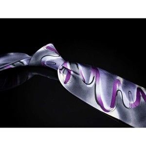 Jerry Garcia 100% Silk Tie Gray Purple Abstract "Floating Planes" Collection 52